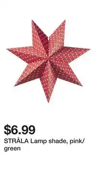 IKEA STRÅLA Lamp shade, pink/green offer