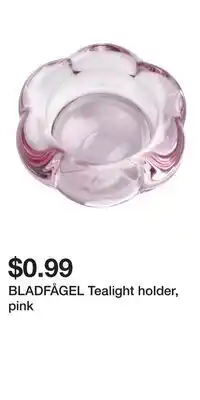 IKEA BLADFÅGEL Tealight holder, pink offer