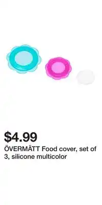 IKEA ÖVERMÄTT Food cover, set of 3, silicone multicolor offer