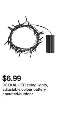 IKEA GETKÅL LED string lights, adjustable colour battery operated/outdoor offer