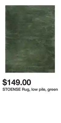 IKEA STOENSE Rug, low pile, green offer