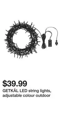 IKEA GETKÅL LED string lights, adjustable colour outdoor offer