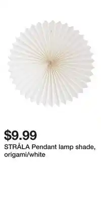 IKEA STRÅLA Pendant lamp shade, origami/white offer