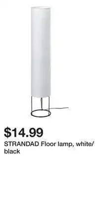 IKEA STRANDAD Floor lamp, white/black offer