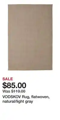 IKEA VODSKOV Rug, flatwoven, natural/light gray offer
