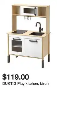 IKEA DUKTIG Play kitchen, birch offer