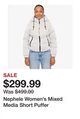 TSC Stores Nephele Women's Mixed Media Short Puffer offer