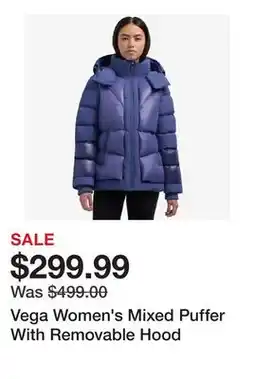 TSC Stores Vega Women's Mixed Puffer With Removable Hood offer
