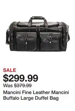 TSC Stores Mancini Fine Leather Mancini Buffalo Large Duffel Bag offer