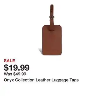 TSC Stores Onyx Collection Leather Luggage Tags offer