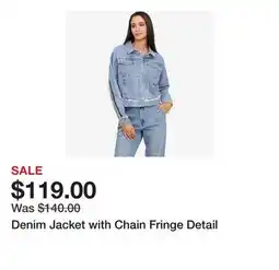 TSC Stores Denim Jacket with Chain Fringe Detail offer