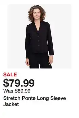 TSC Stores Stretch Ponte Long Sleeve Jacket offer