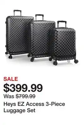 TSC Stores Heys EZ Access 3-Piece Luggage Set offer