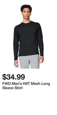 Sport Chek FWD Men's HIIT Mesh Long Sleeve Shirt offer