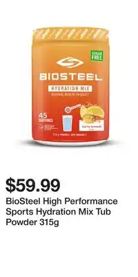 Sport Chek BioSteel High Performance Sports Hydration Mix Tub Powder 315g offer