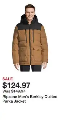 Sport Chek Ripzone Men's Berkley Quilted Parka Jacket offer
