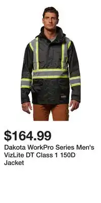 Mark's Dakota WorkPro Series Men's VizLite DT Class 1 150D Jacket offer