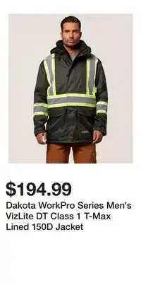 Mark's Dakota WorkPro Series Men's VizLite DT Class 1 T-Max Lined 150D Jacket offer