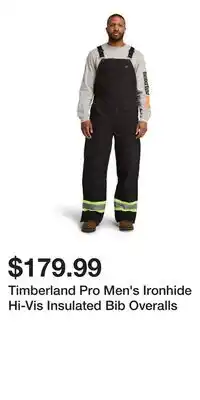 Mark's Timberland Pro Men's Ironhide Hi-Vis Insulated Bib Overalls offer
