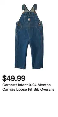 Mark's Carhartt Infant 0-24 Months Canvas Loose Fit Bib Overalls offer
