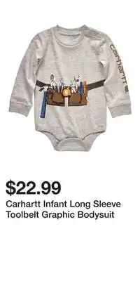 Mark's Carhartt Infant Long Sleeve Toolbelt Graphic Bodysuit offer