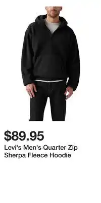 Mark's Levi's Men's Quarter Zip Sherpa Fleece Hoodie offer