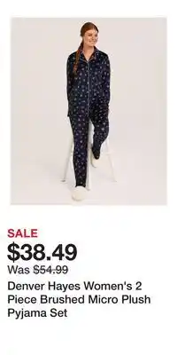 Mark's Denver Hayes Women's 2 Piece Brushed Micro Plush Pyjama Set offer