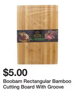Dollarama Boobam Rectangular Bamboo Cutting Board With Groove offer