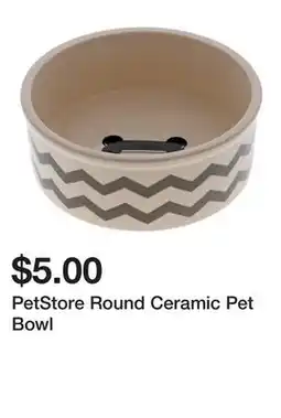 Dollarama PetStore Round Ceramic Pet Bowl offer