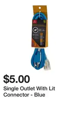 Dollarama Single Outlet With Lit Connector - Blue offer