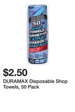Dollarama DURAMAX Disposable Shop Towels, 50 Pack offer