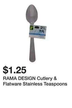 Dollarama RAMA DESIGN Cutlery & Flatware Stainless Teaspoons offer