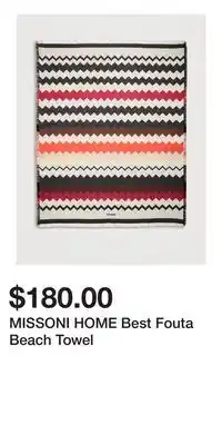 Holt Renfrew MISSONI HOME Best Fouta Beach Towel offer