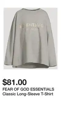 Holt Renfrew FEAR OF GOD ESSENTIALS Classic Long-Sleeve T-Shirt offer