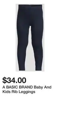 Holt Renfrew A BASIC BRAND Baby And Kids Rib Leggings offer