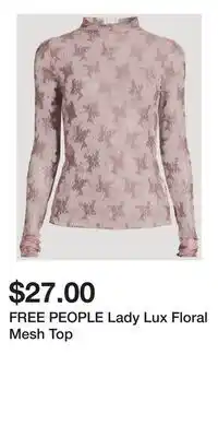 Holt Renfrew FREE PEOPLE Lady Lux Floral Mesh Top offer