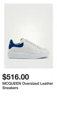 Holt Renfrew MCQUEEN Oversized Leather Sneakers offer