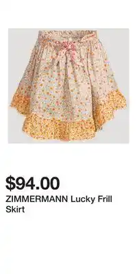 Holt Renfrew ZIMMERMANN Lucky Frill Skirt offer