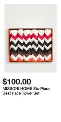 Holt Renfrew MISSONI HOME Six-Piece Best Face Towel Set offer