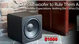 2001 Audio Video SB1000ASH SUBWOOFER BLACK ASH offer