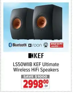 2001 Audio Video LS50WIIB KEF Ultimate Wireless HiFi Speakers offer