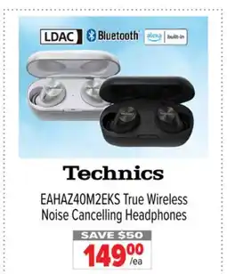 2001 Audio Video EAHAZ40M2EKS Technics True Wireless Noise Cancelling Headphones offer