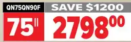 2001 Audio Video SAMSUNG 75 Neo QLED 4K QN90F Vision AI Smart TV offer
