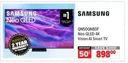 2001 Audio Video QN50QN80F Samsung Neo QLED 4K Vision AI Smart TV offer