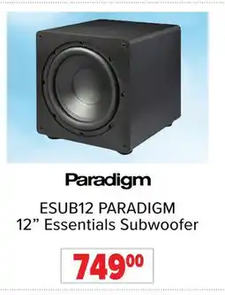 2001 Audio Video ESUB12 PARADIGM 12 Essentials Subwoofer offer