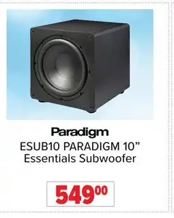 2001 Audio Video ESUB10 PARADIGM 10 Essentials Subwoofer offer