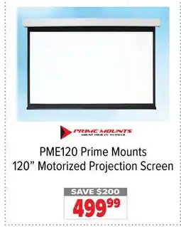 2001 Audio Video PME120 Prime Mounts 120 Motorized Projection Screen offer