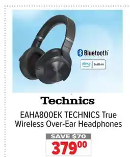2001 Audio Video EAHA800EK TECHNICS True Wireless Over-Ear Headphones offer