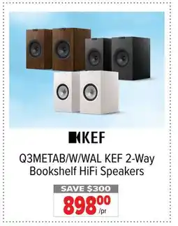 2001 Audio Video Q3METAB/W/WAL KEF 2-Way Bookshelf HiFi Speakers offer