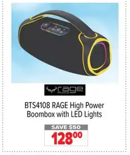 2001 Audio Video BTS4108 RAGE High Power Boombox with LED Lights offer